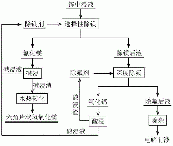 從硫酸溶液中去除鎂、氟離子的方法與流程