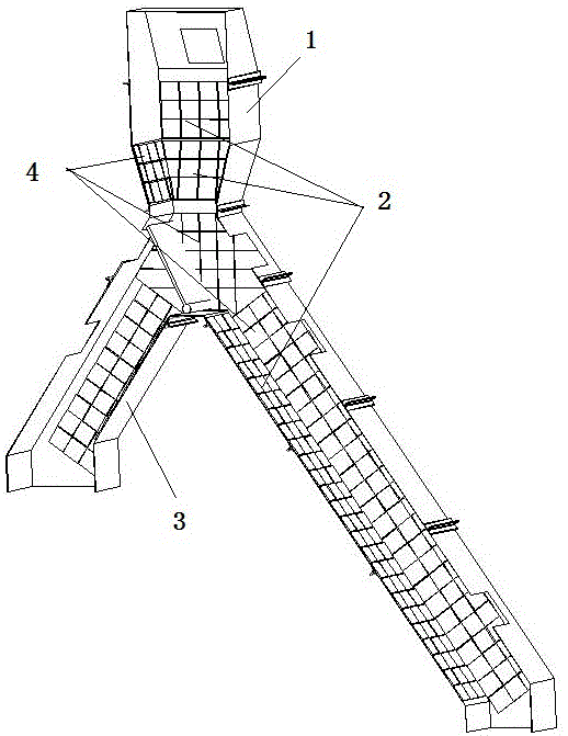 皮帶輸送機(jī)用漏斗及溜槽結(jié)構(gòu)的制作方法