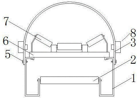 全封閉型材裝配式環(huán)保皮帶機(jī)的制作方法