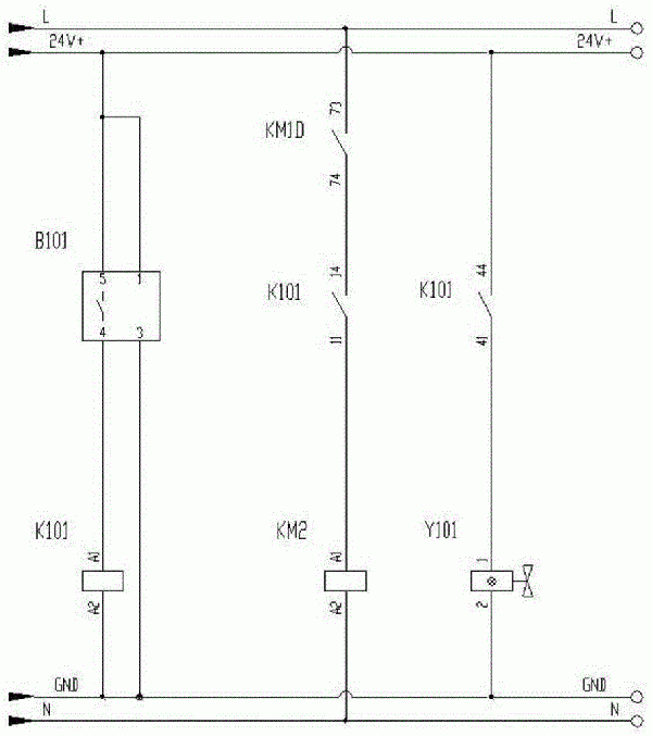 鑿巖臺車水路控制電路的制作方法