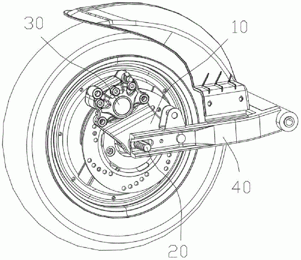 電動(dòng)車電機(jī)碟剎泵的安裝支架的安裝結(jié)構(gòu)的制作方法