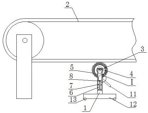 用于皮帶輸送機(jī)下帶面清理裝置