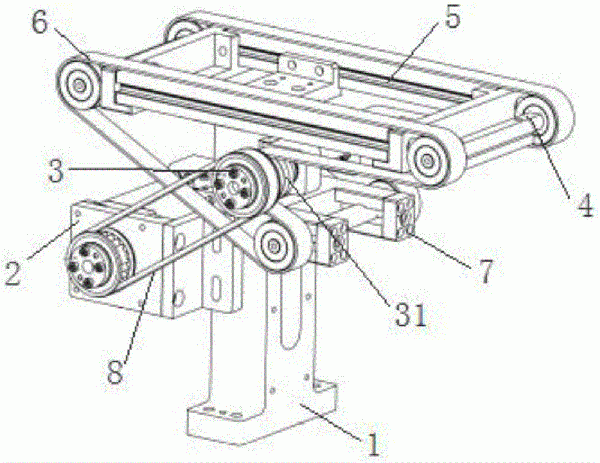 硅片皮帶輸送機構(gòu)