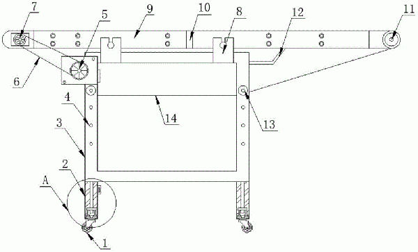 自帶伸縮驅(qū)動結(jié)構(gòu)的伸縮式皮帶輸送機(jī)