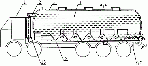 螺旋輸送機卸料的PTA運輸車