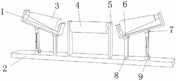 帶式輸送機(jī)用槽形托輥機(jī)構(gòu)