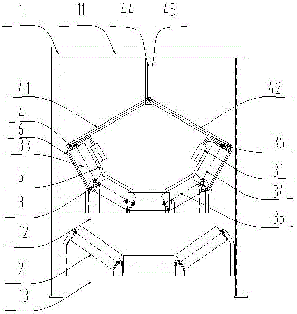 帶式輸送機(jī)小半徑自調(diào)節(jié)裝置