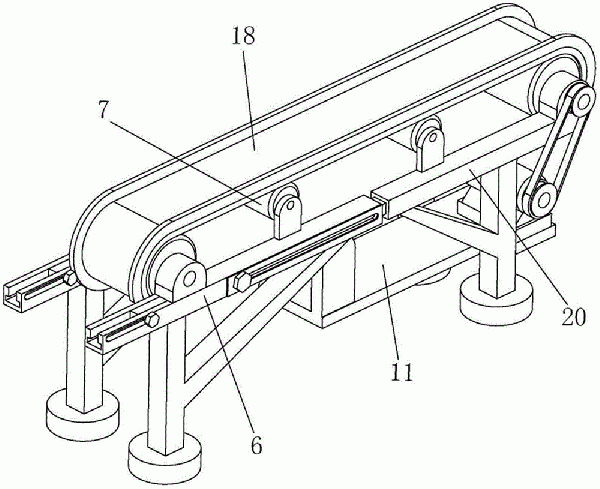 用于活化給料機(jī)的帶式輸送機(jī)構(gòu)