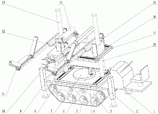 帶式輸送機(jī)工作狀態(tài)下的托輥更換車