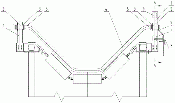 帶式輸送機(jī)上膠帶防風(fēng)保護(hù)裝置