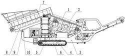 移動重型篩分站上料鏈板機(jī)升降移動機(jī)構(gòu)