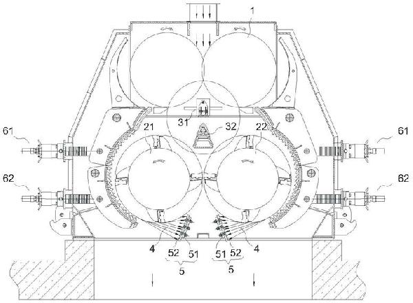 超大特種拉破細(xì)碎機(jī)及其細(xì)碎方法