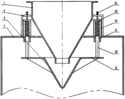 用于粗煤泥分選機(jī)的浮動(dòng)自調(diào)式礦漿入口裝置