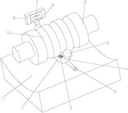 短應(yīng)力線軋機(jī)下軋輥軋槽弧形冷卻水管