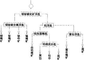 從復(fù)雜多金屬礦中回收黑白鎢礦的選礦方法