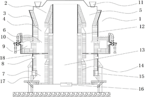 用于焙燒氧化球團的豎爐