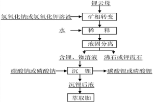 從鋰云母礦中提取鋰、銣并副產(chǎn)沸石或鉀霞石的方法