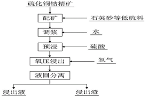 提高硫化銅鈷精礦氧壓浸出效率的方法