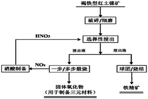 利用硝酸介質(zhì)綜合處理紅土鎳礦的方法