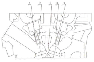 發(fā)動機氣缸蓋嵌入式進(jìn)、排氣導(dǎo)管
