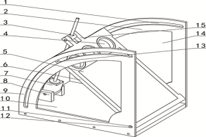 用于測試粉末冶金軸承潤滑油斜板流速的裝置