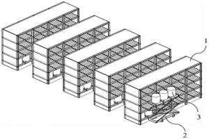 試驗室用冶金物料立體儲存庫及其存取料方法