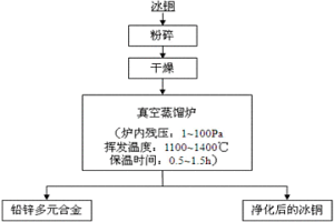 從冰銅中脫除鉛、鋅、砷、銻、鉍、錫的方法