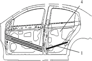 閉合截面車門防撞梁及汽車