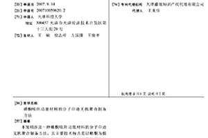 雌酮吸附功能材料的分子印跡無機聚合制備方法