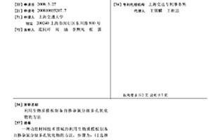 利用生物質模板制備自摻雜氮分級多孔氧化物的方法