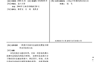 沸石基納米金屬氧化物復合材料及其制備方法