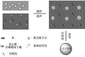 核殼量子點(diǎn)/聚苯乙烯熒光微球的制備方法