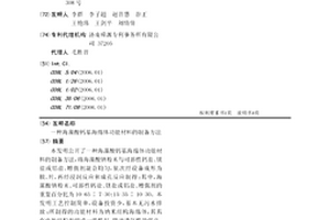 海藻酸鈣基海綿體功能材料的制備方法