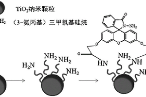 熒光素酰肼衍生物、制備方法,改性TiO2功能材料、制備方法及傳感器