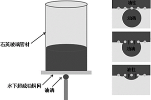 自發(fā)反重力輸運微小油滴的水下油泵及其制備方法和應(yīng)用