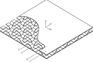輕質(zhì)正交波紋夾芯復(fù)合結(jié)構(gòu)及其制備方法