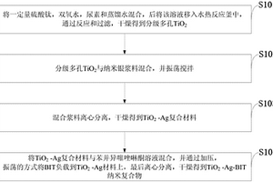 TiO<sub>2</sub>-Ag-BIT納米復(fù)合物及其制備方法和應(yīng)用