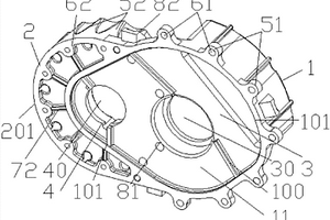 新能源汽車的減速器后殼體