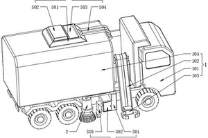 帶有路面清潔功能的新能源垃圾車