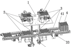 新能源電池極柱埋入整列機(jī)的料盤(pán)回收機(jī)構(gòu)