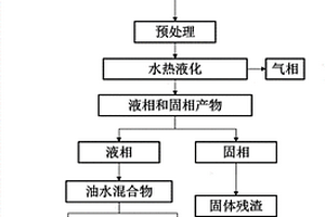 原料預處理與水熱液化聯(lián)合制備生物油的方法