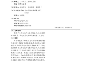 鋰離子二次電池的電極用粘合劑、電極用漿料、鋰離子二次電池用電極以及鋰離子二次電池