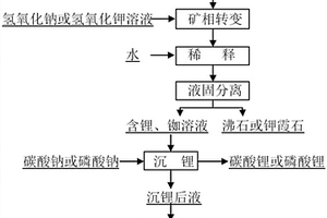 從鋰云母礦中提取鋰、銣并副產(chǎn)沸石或鉀霞石的方法