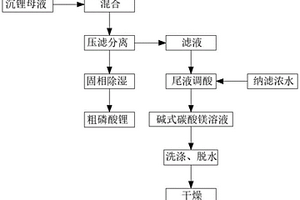 沉鋰母液制備磷酸鋰聯(lián)產(chǎn)堿式碳酸鎂的方法