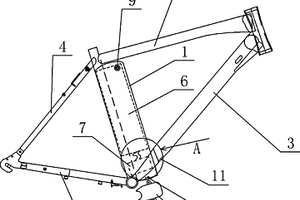 內(nèi)置鋰電池的電動車車架