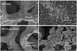 鋰離子電池用三維Co<sub>3</sub>Sn<sub>2</sub>/SnO<sub>2</sub>負極材料及其制備方法