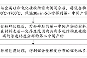 鋰含量梯度分布的鋰電池負(fù)極材料及制備方法和鋰電池