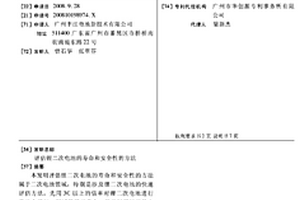 評估鋰二次電池的壽命和安全性的方法