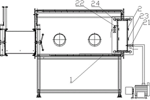 鋰電池生產(chǎn)用便于清洗及放物的手套箱