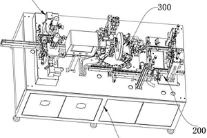 高速圓柱鋰電池自動點底焊、放絕緣片、滾槽一體機